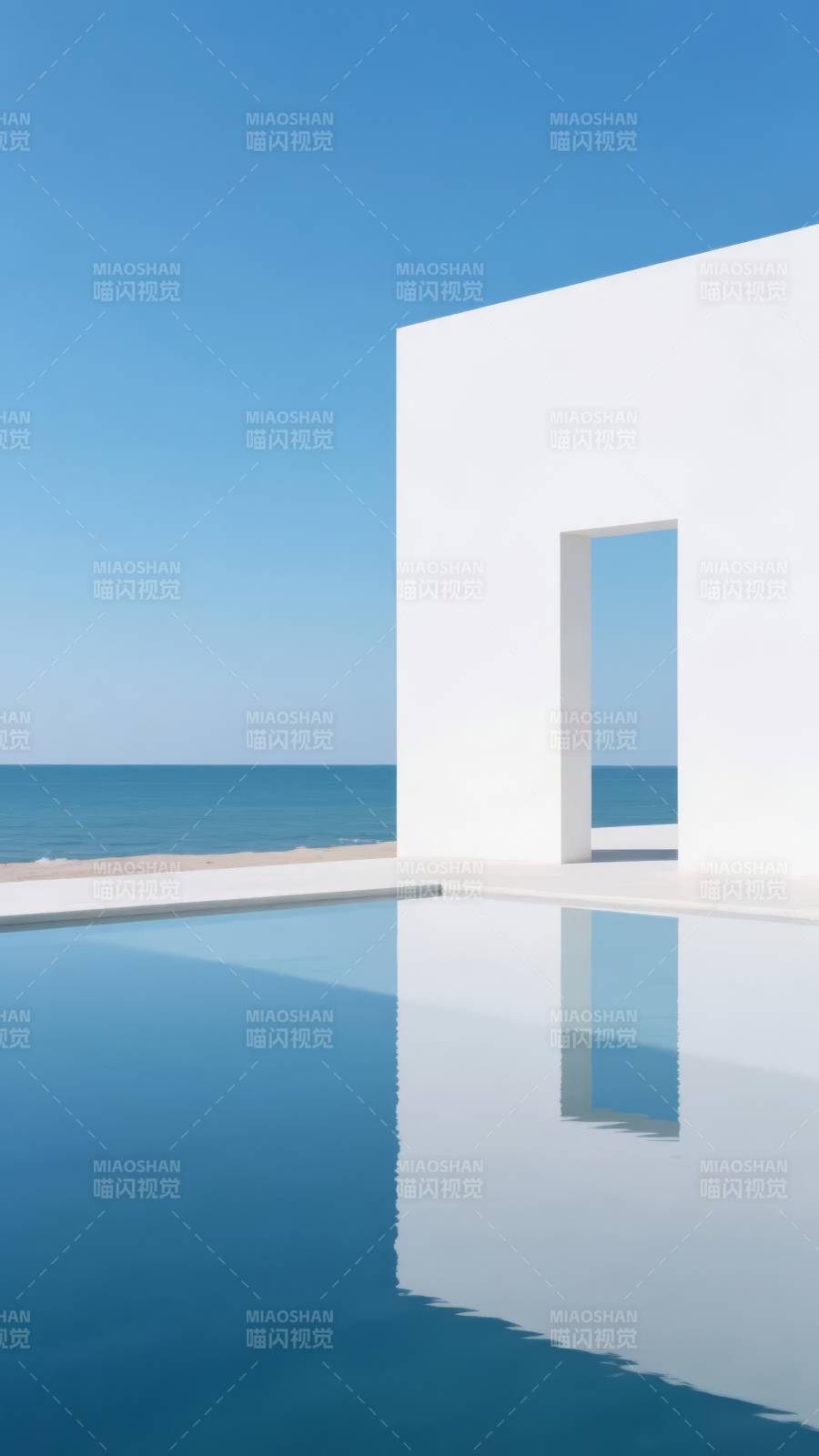 海天一色 静谧泳池图片