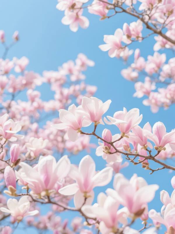 春日玉兰绽放图片