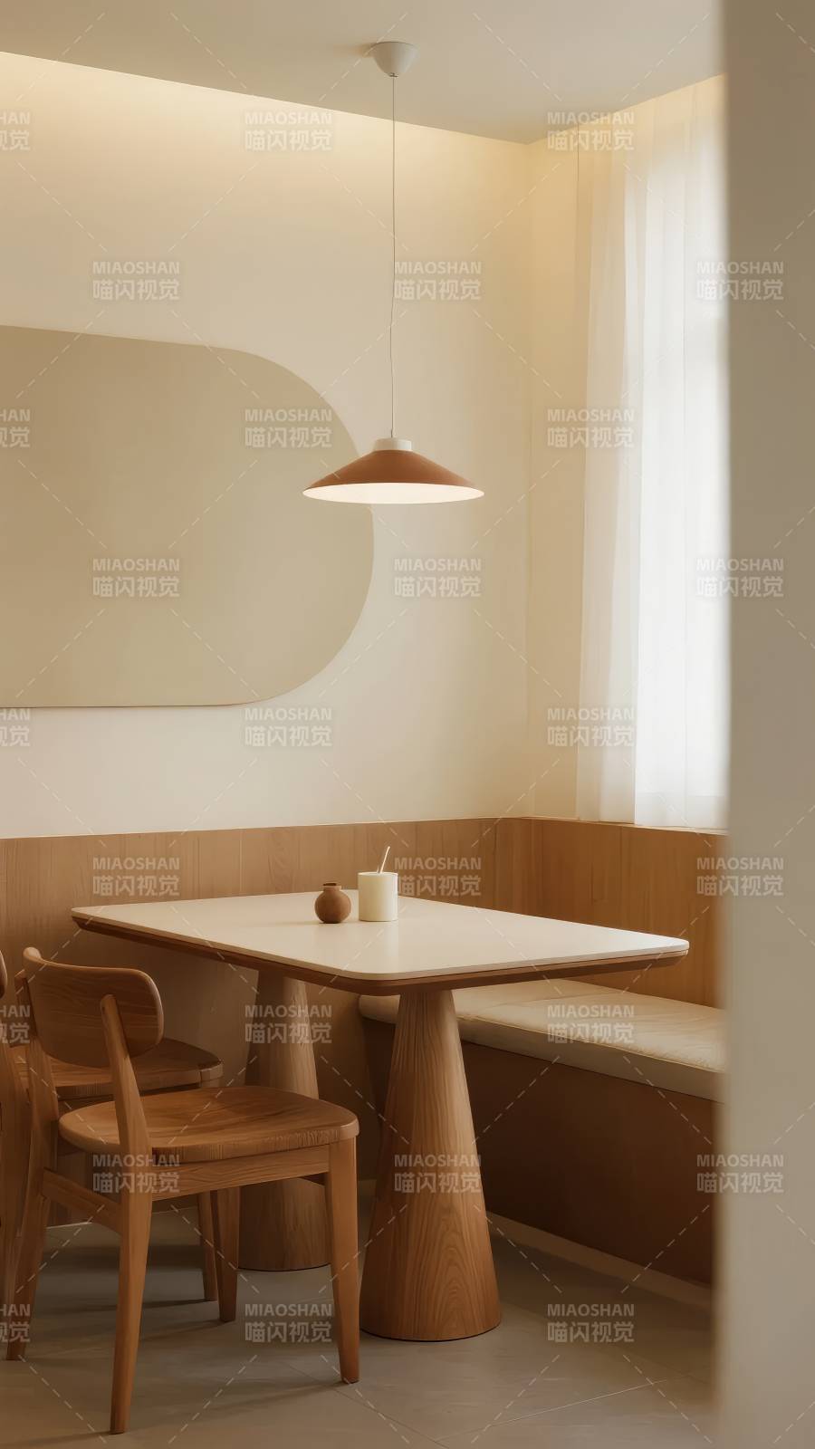 简约木质餐厅一角图片