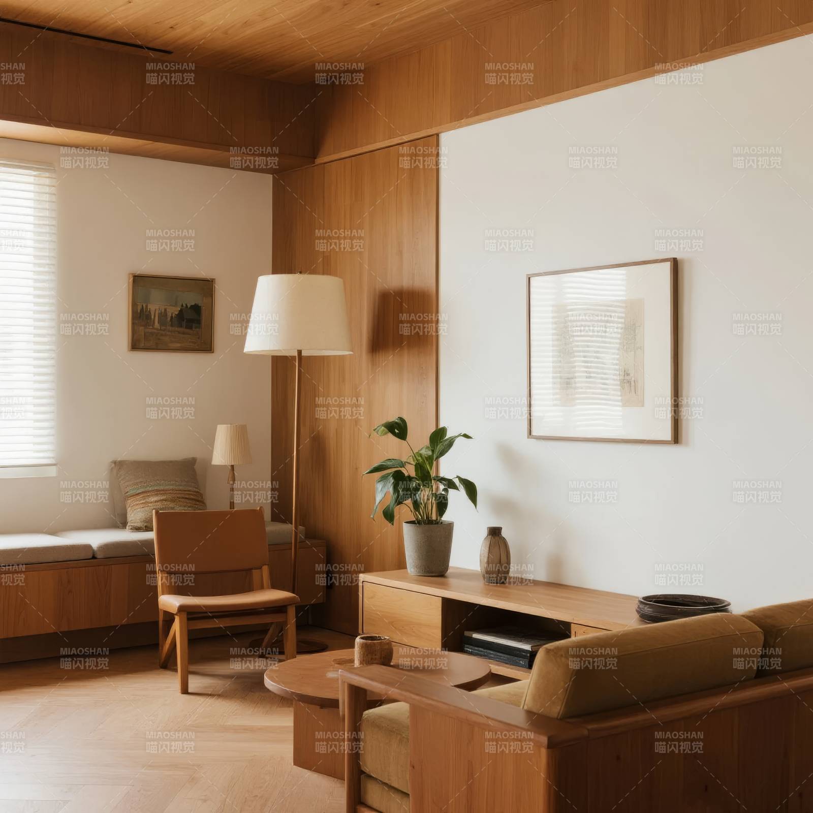简约木质客厅图片