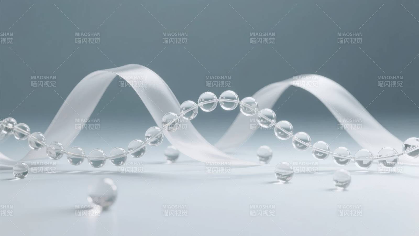 珠链与丝带的优雅图片