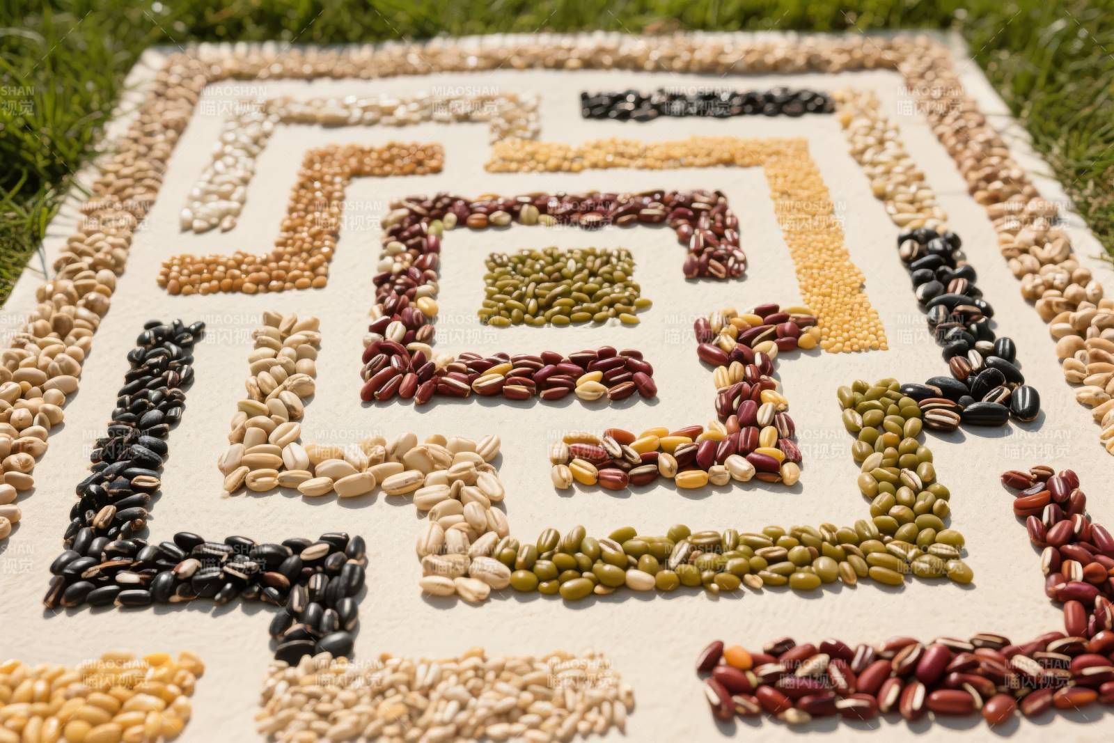 谷物艺术拼图图片