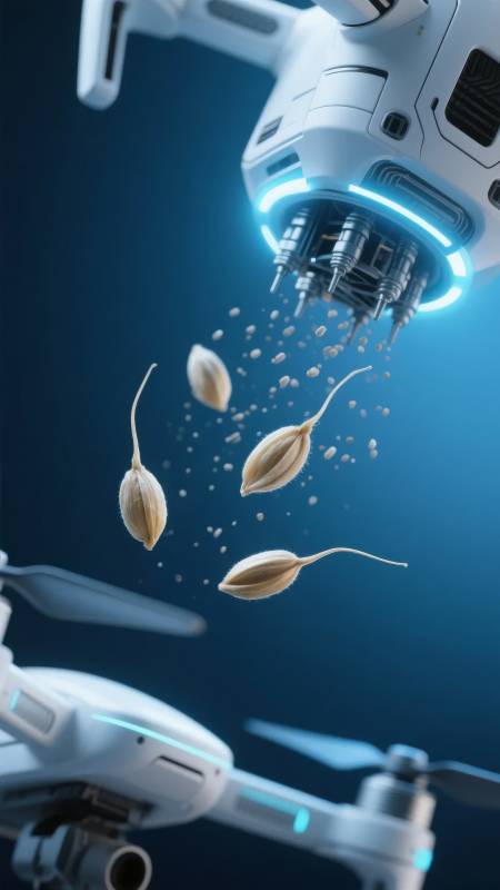 无人机播撒种子图片