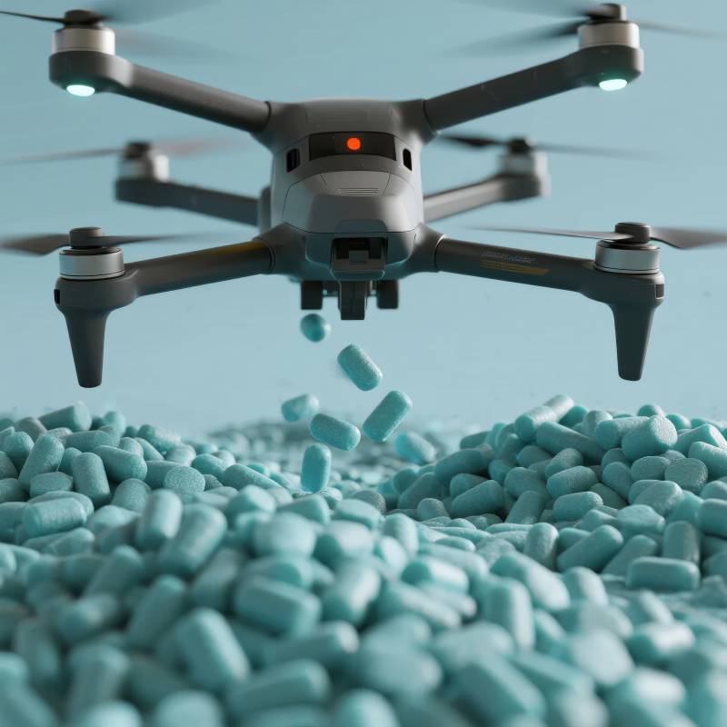 无人机投药图片