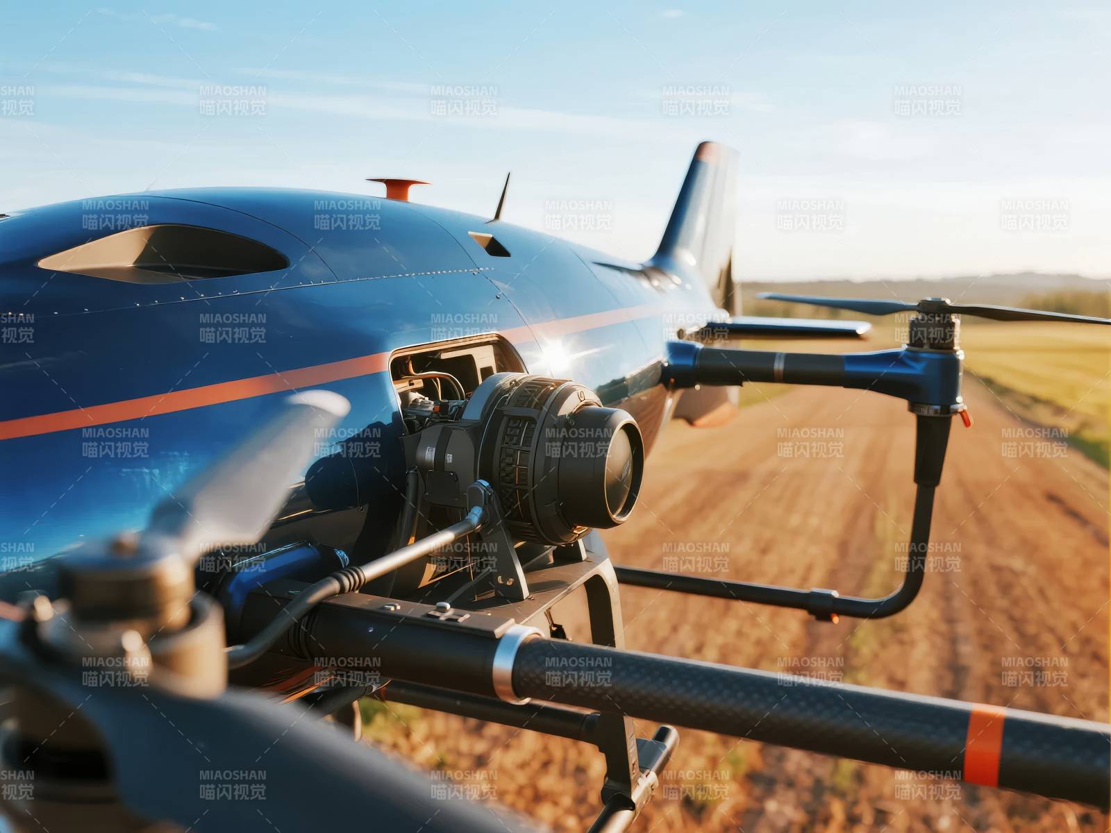 无人机航拍田野图片