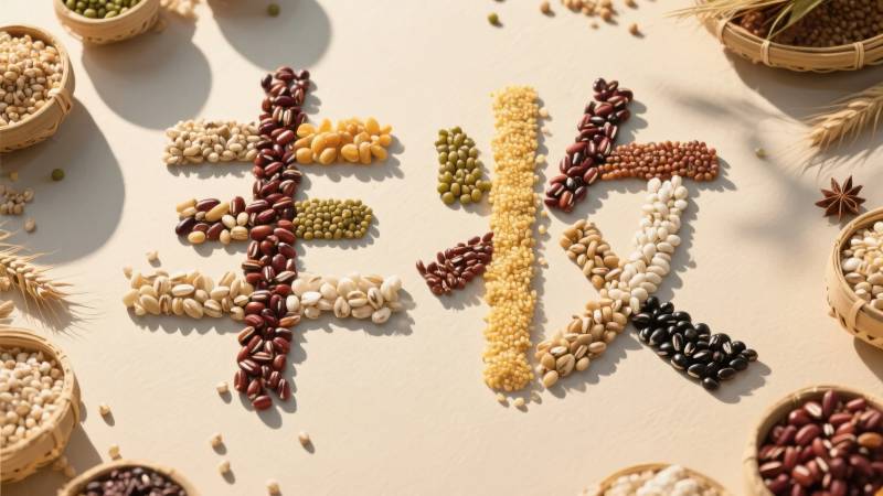 五谷杂粮艺术拼图图片