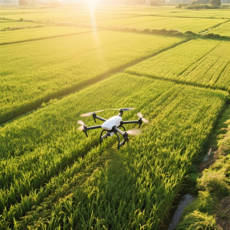 无人机巡田图片