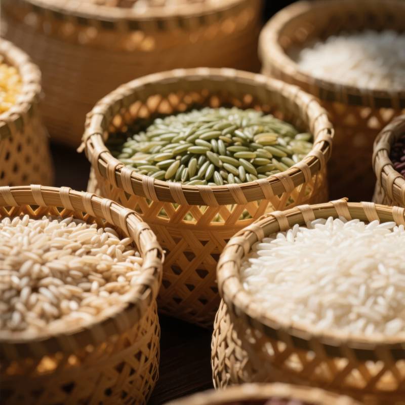 五谷杂粮篮中盛图片