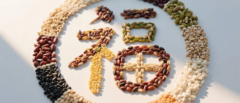 五谷福字图图片