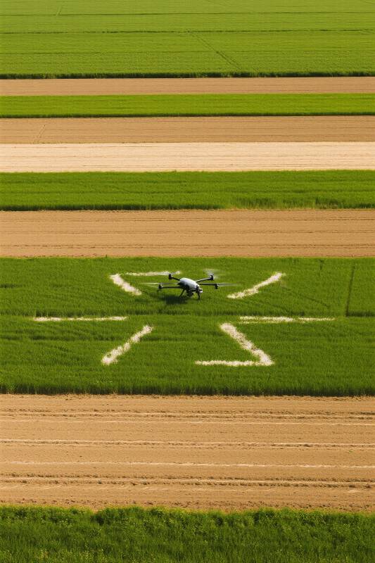 无人机农田作业图片