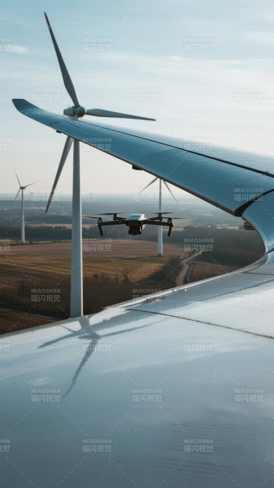 无人机巡检风力发电图片