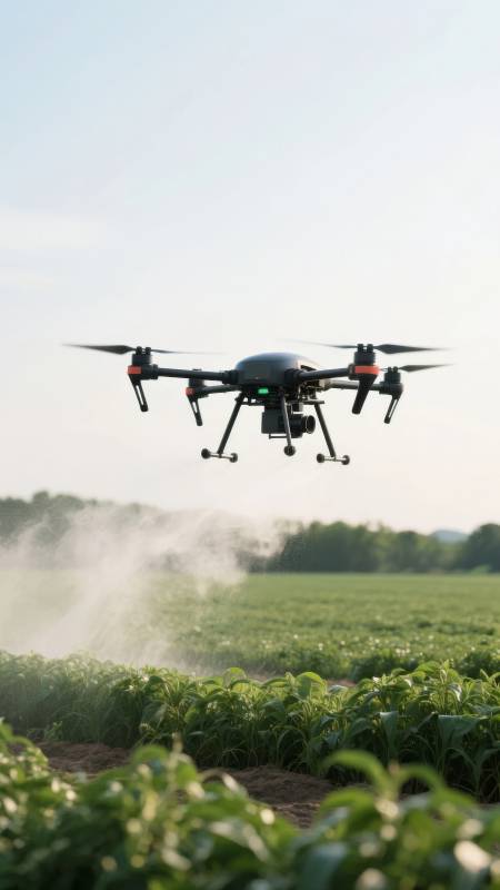 无人机农田作业图片