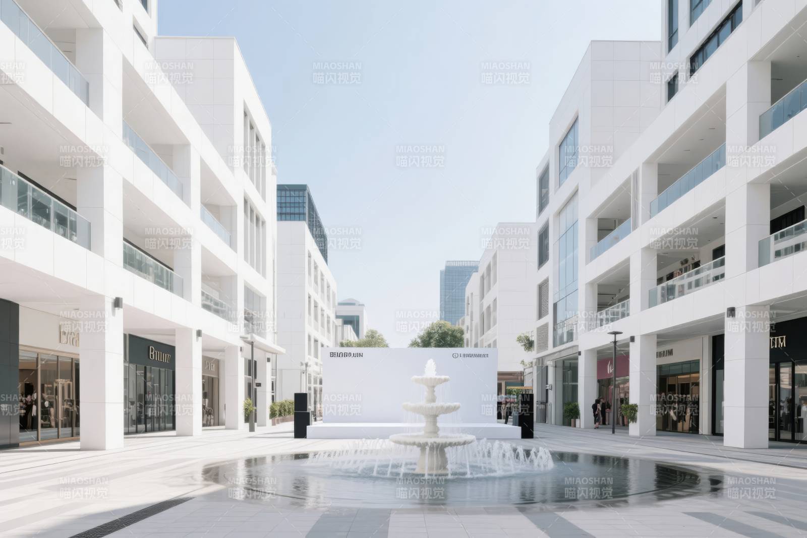 现代商业街区图片