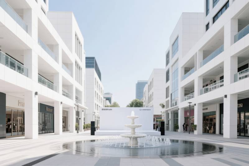 现代商业街区图片