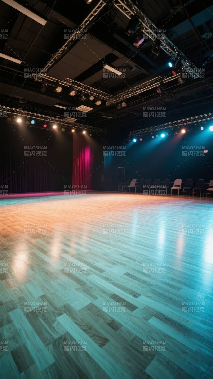 舞台灯光璀璨图片