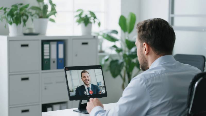 视频会议中图片