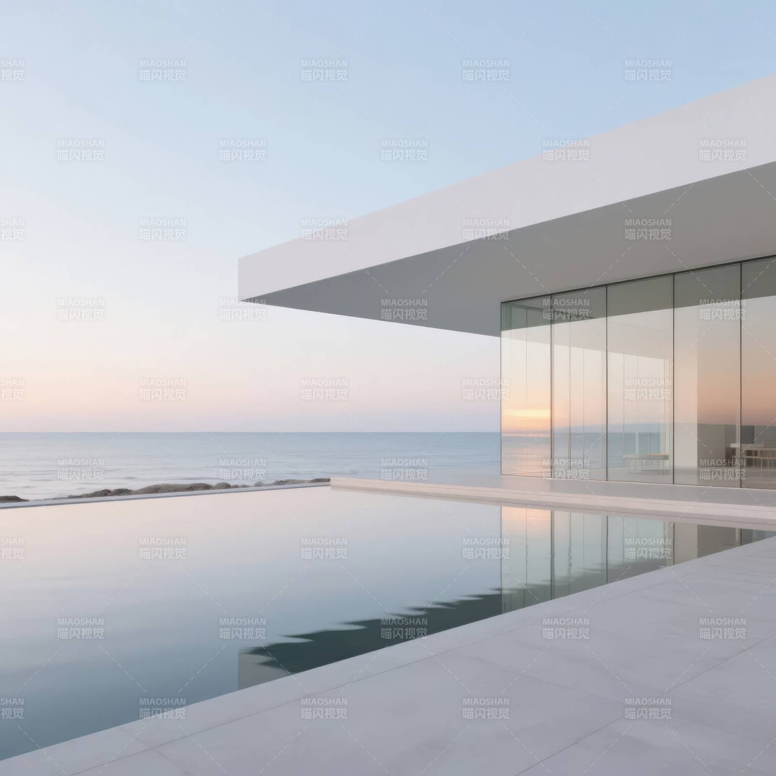 海天一色的现代居所图片