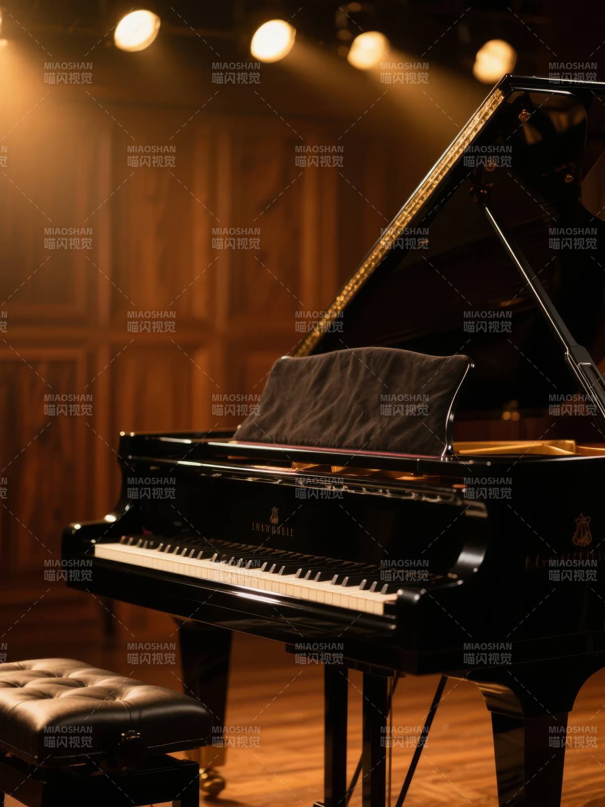 钢琴静谧之夜图片