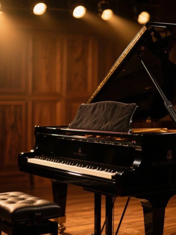 钢琴静谧之夜图片