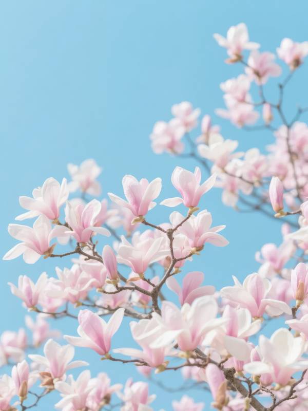 春日玉兰绽放图片