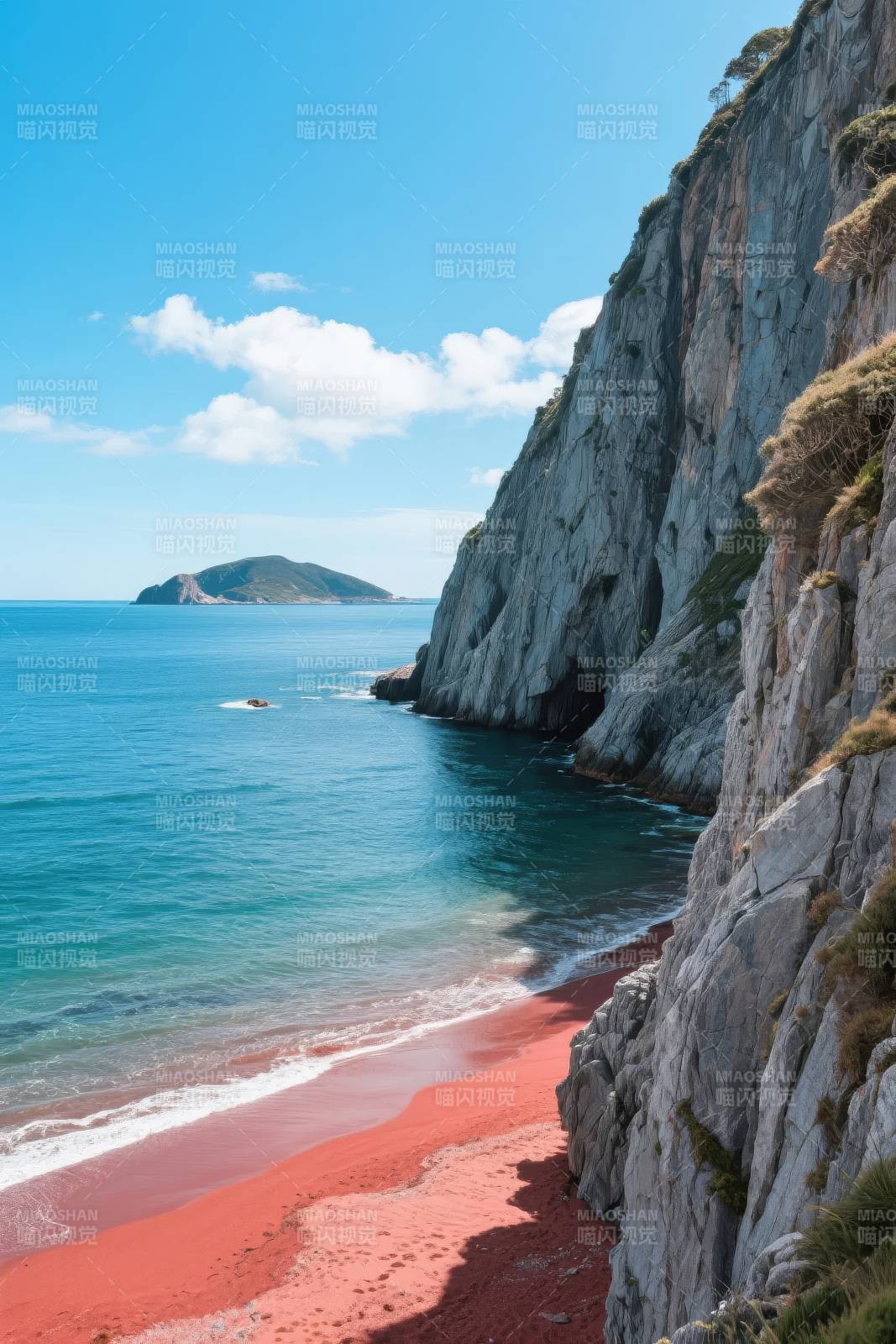红滩碧海悬崖景图片