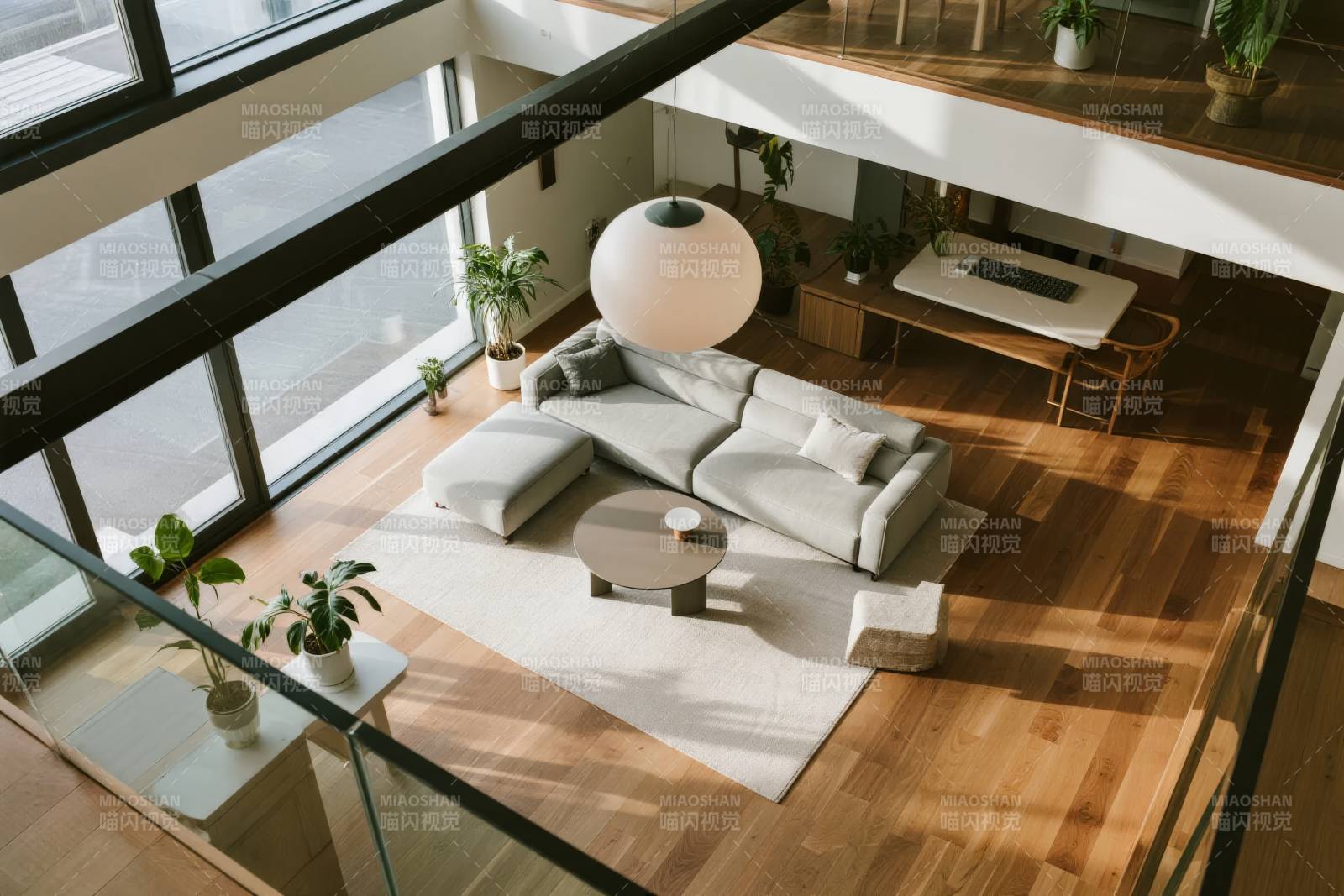 现代客厅全景图片