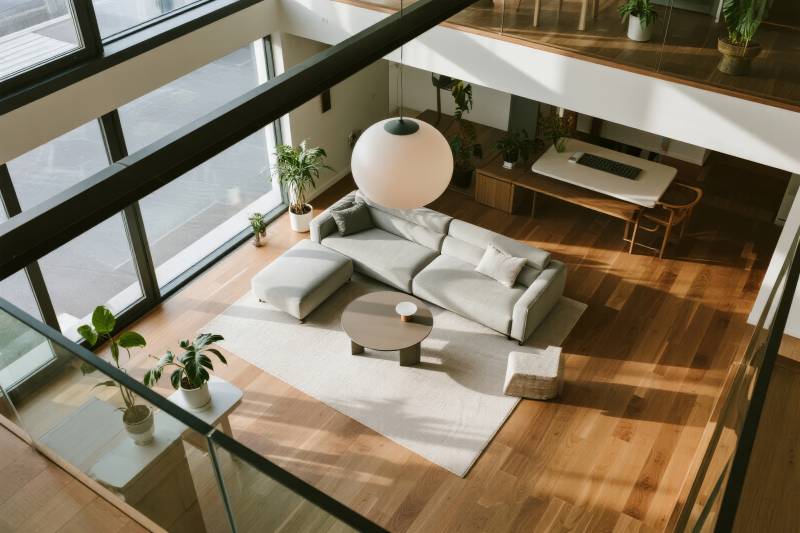 现代客厅全景图片