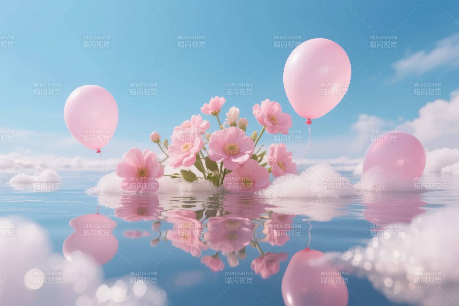 梦幻花海气球图片