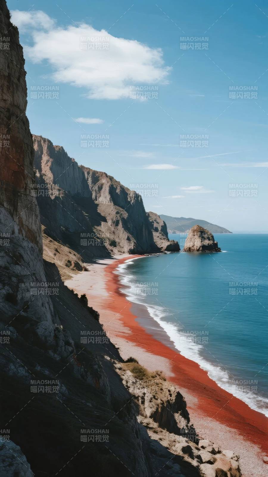 红滩碧海悬崖景图片