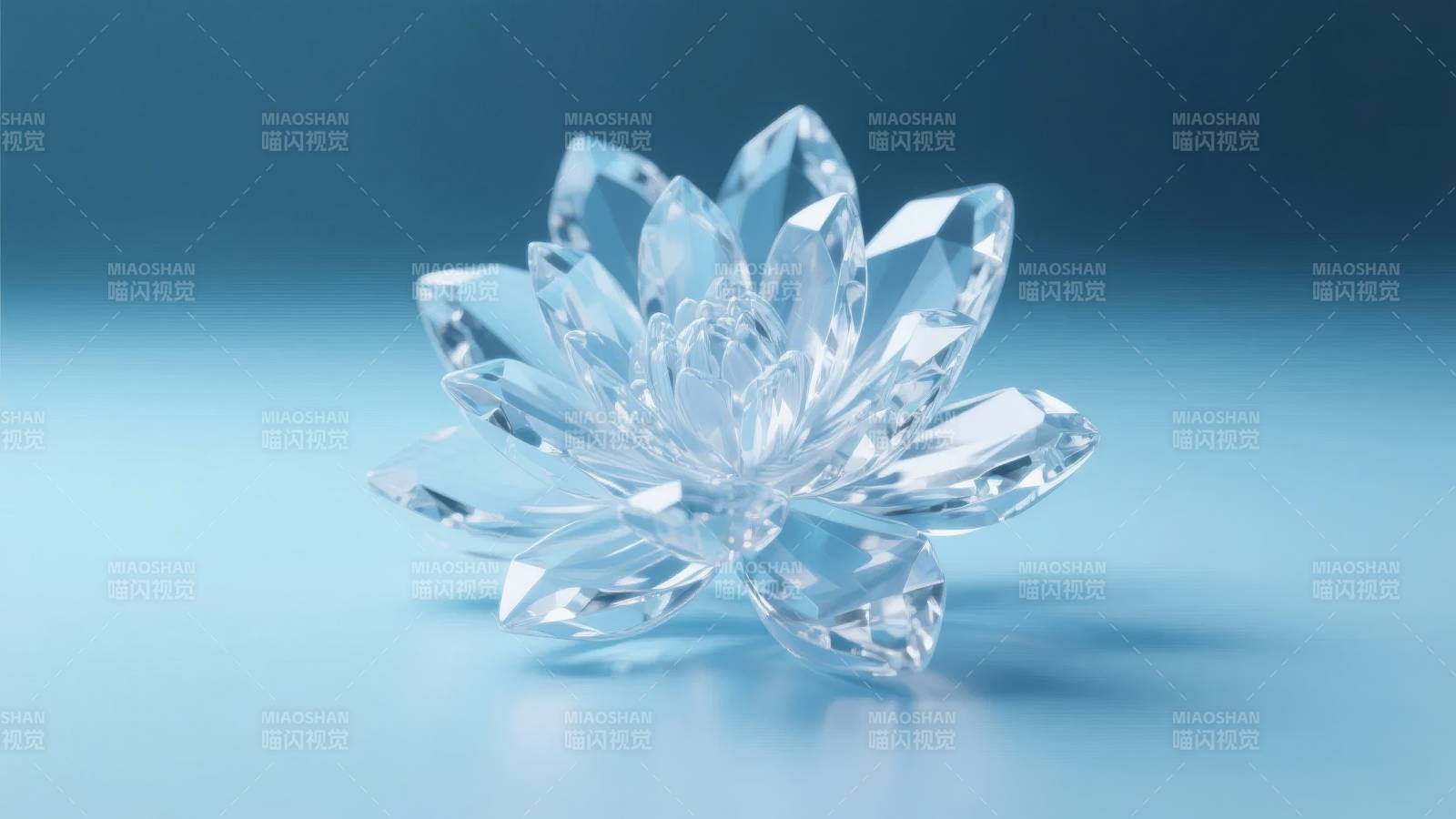 水晶莲花绽放图片