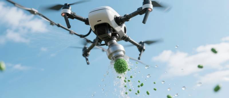 无人机播撒绿植图片