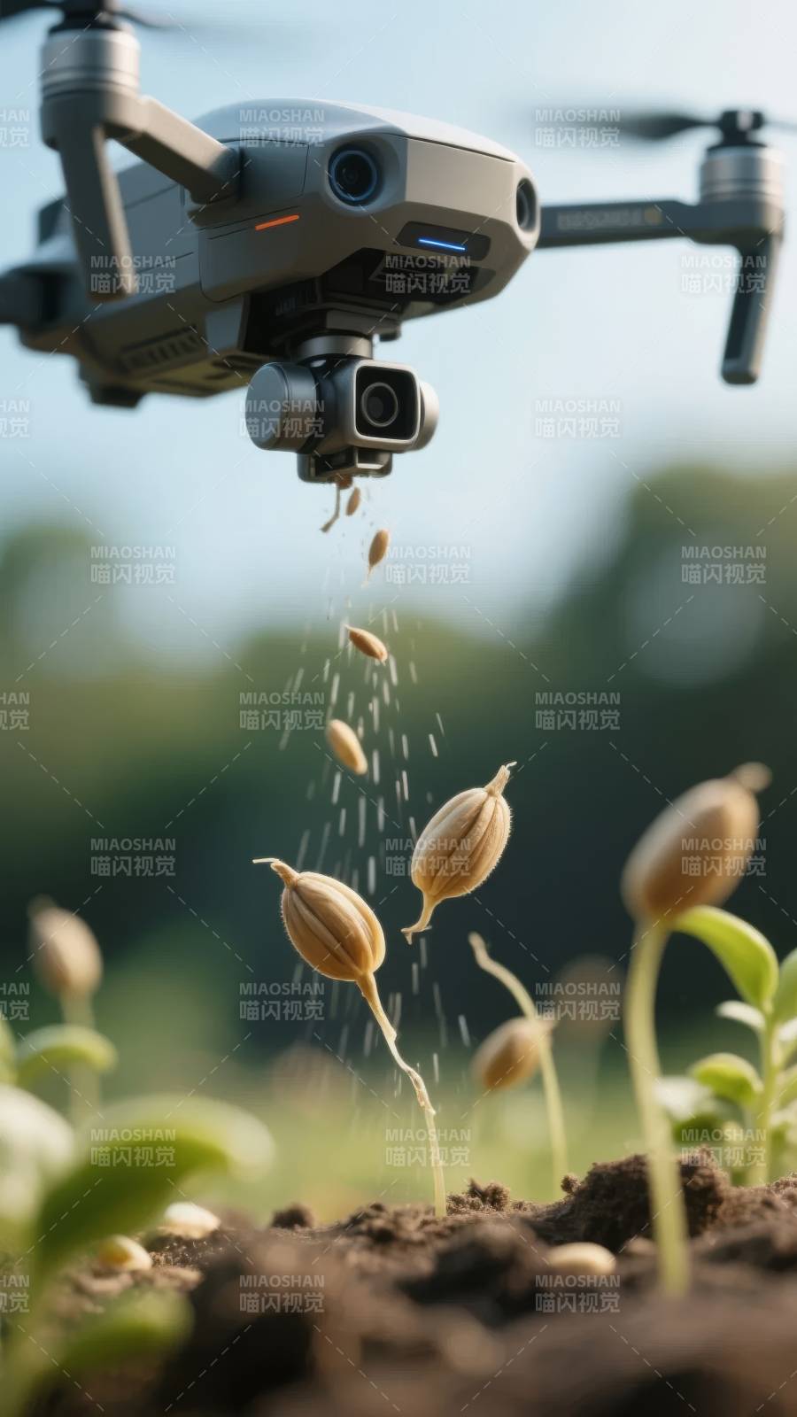 无人机播撒种子图片