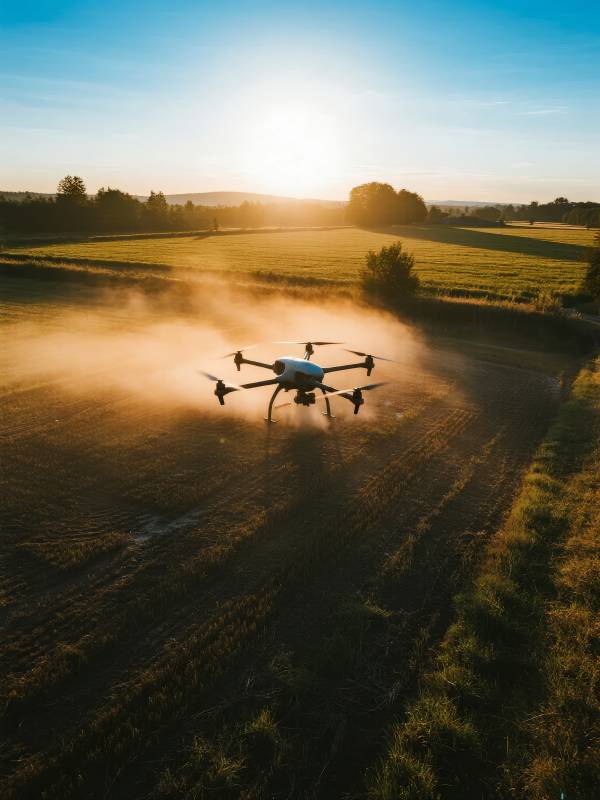 无人机晨曦作业图片