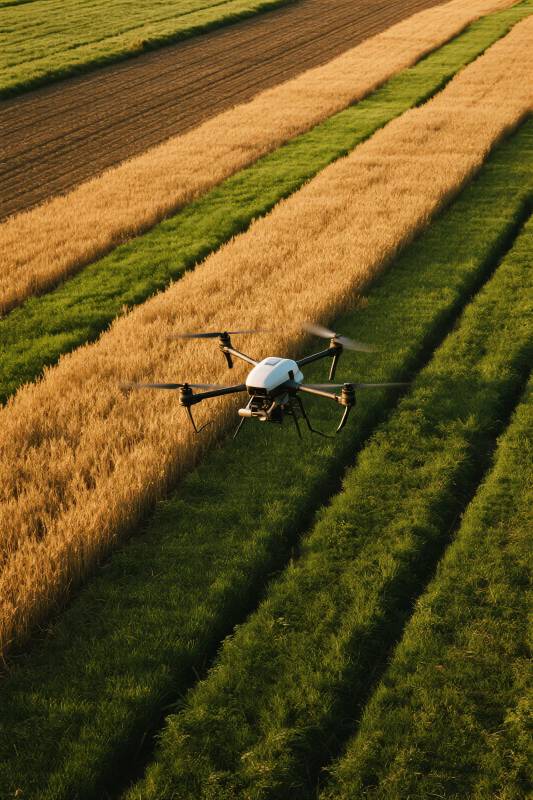 无人机巡田图片