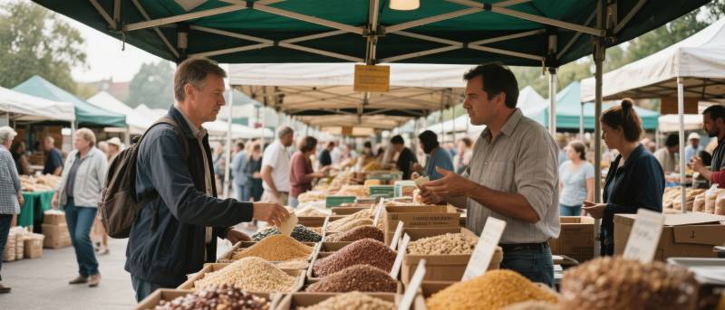 农贸市场交易繁忙图片