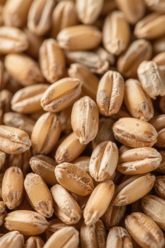 金黄麦粒特写图片