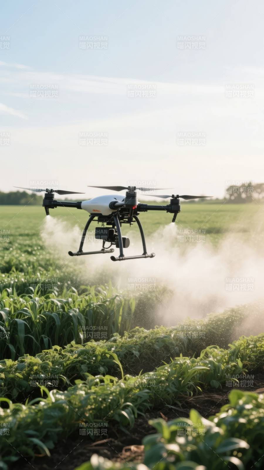 无人机农田喷洒图片