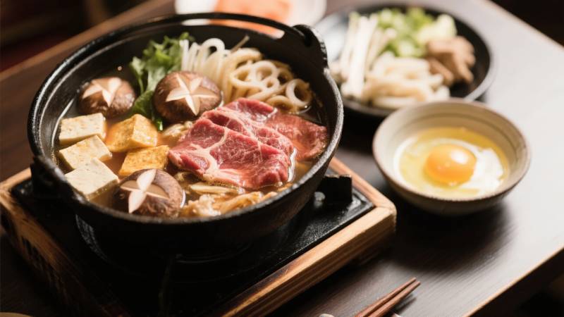日式牛肉火锅图片