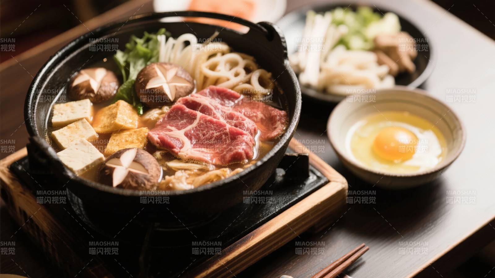 日式牛肉火锅图片