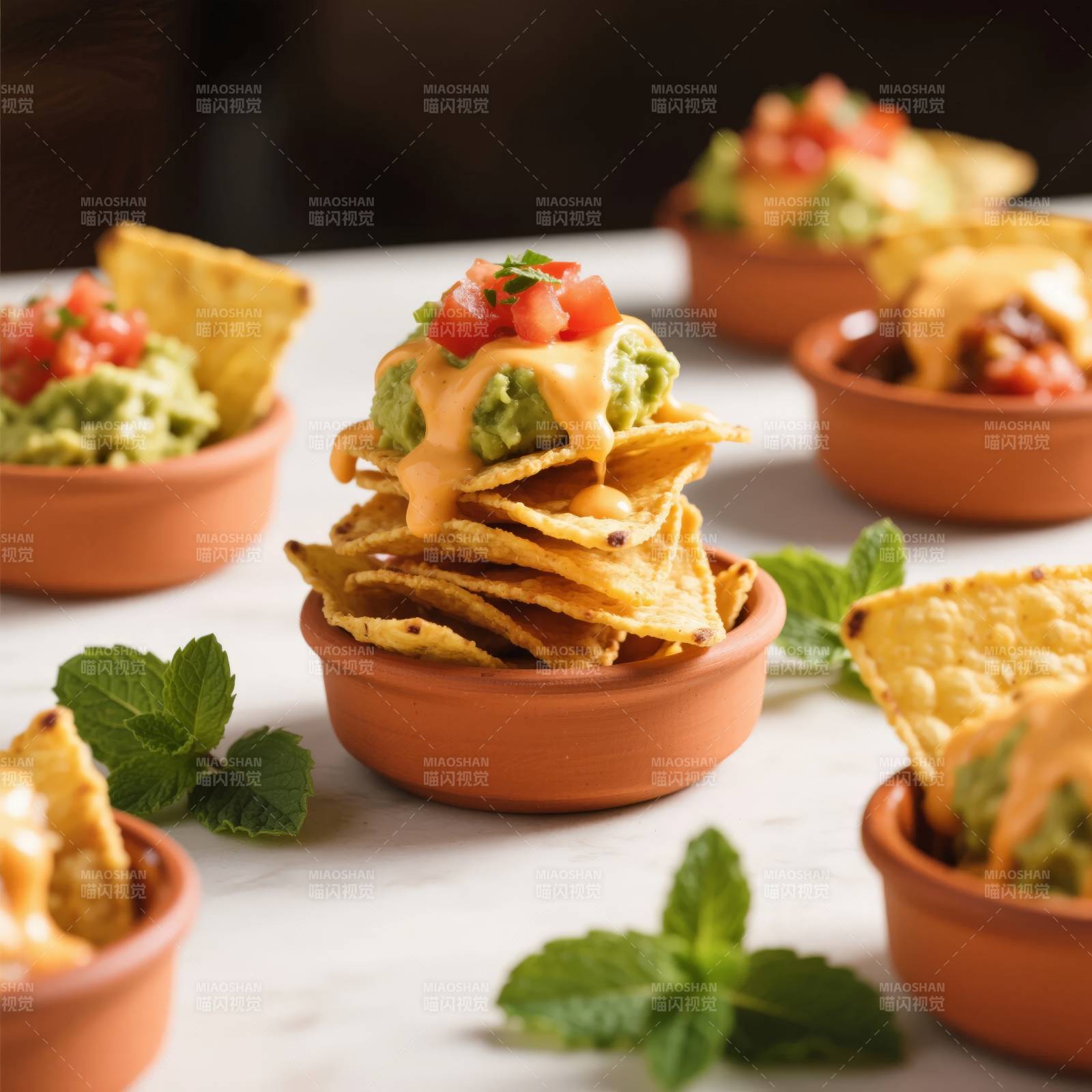 塔式玉米片配鳄梨酱图片