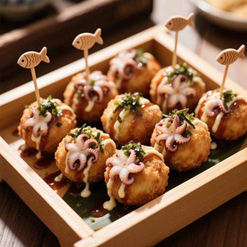 章鱼小丸子拼盘图片