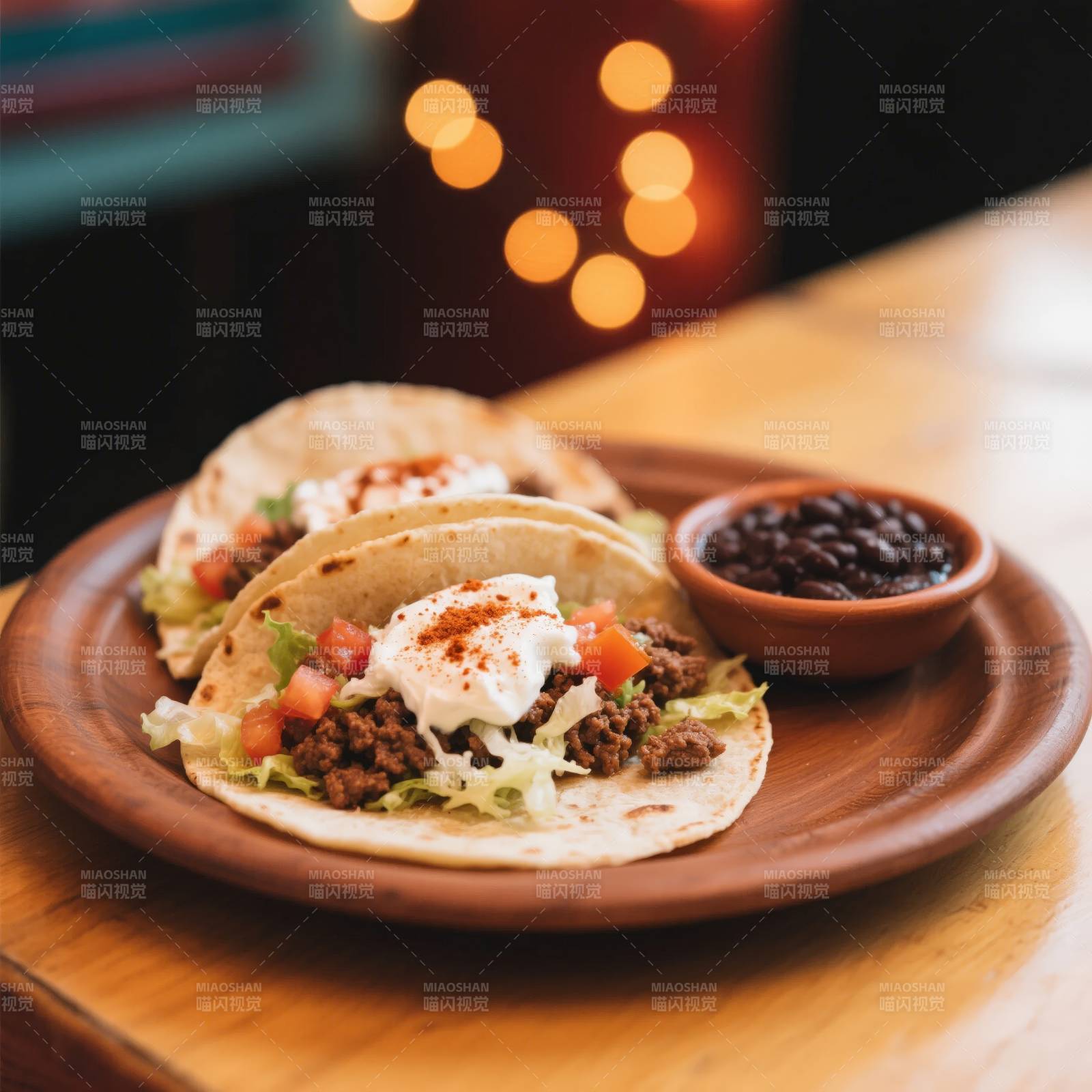 美味塔可配黑豆图片