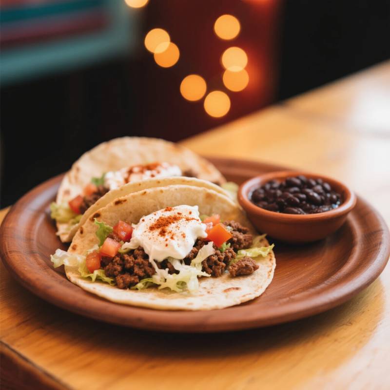 美味塔可配黑豆图片