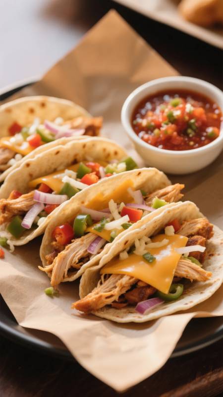 美味鸡肉塔可图片