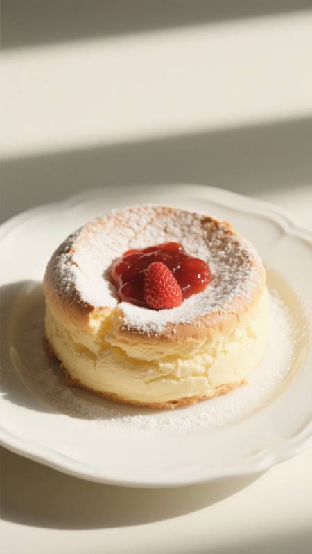 草莓奶油泡芙图片