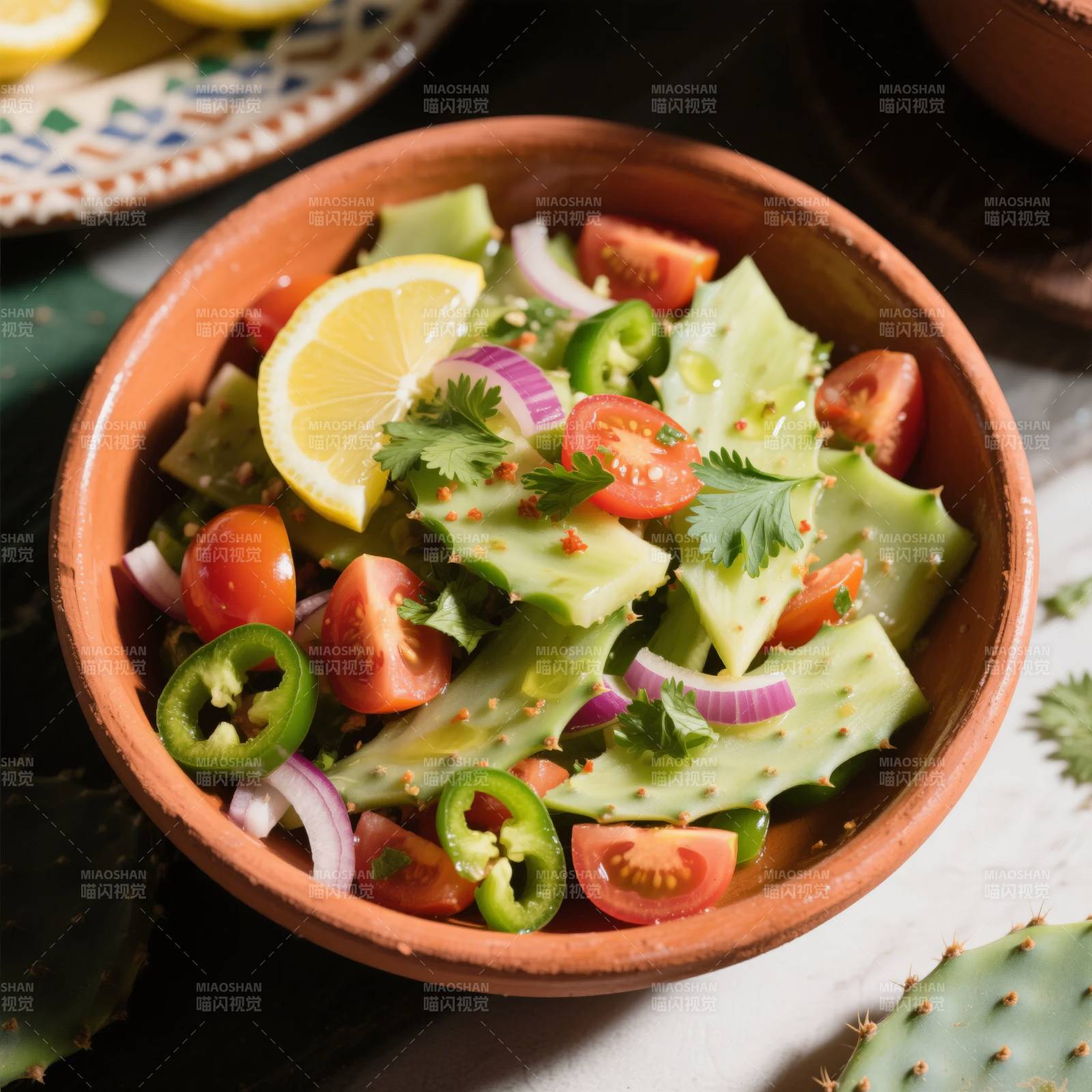 仙人掌沙拉图片