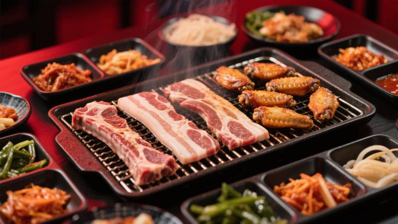 韩式烤肉盛宴图片