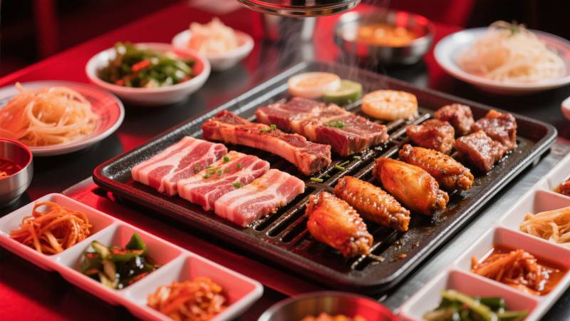 韩式烤肉盛宴图片