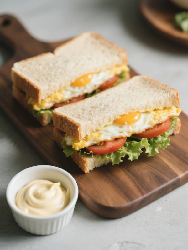 鸡蛋三明治图片