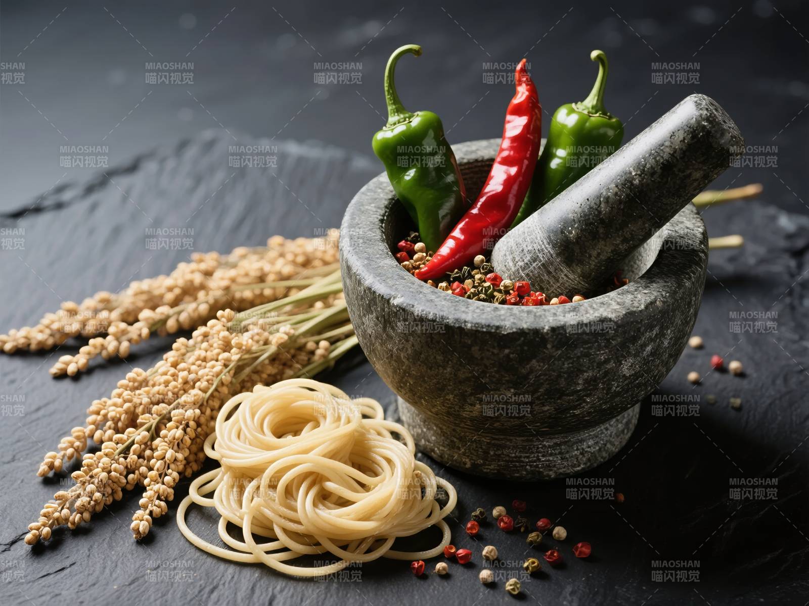 意面与香料的邂逅图片